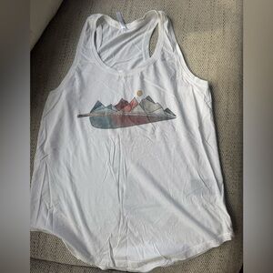KUHL White Tank Top Mountain Graphic